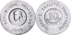 World Coins - France, 10 Centimes, François Rude, 1909, Paris, Specimen, Aluminium,