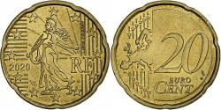 World Coins - France, 20 Euro Cent, 2020, Paris, Brass, , KM:255