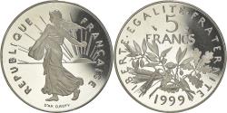 World Coins - Coin, France, Semeuse, 5 Francs, 1999, Paris, Proof, , Nickel Clad