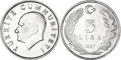 World Coins - Coin, Turkey, 5 Lira, 1987, , Aluminum, KM:963
