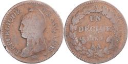 World Coins - Coin, France, Dupré, Decime, AN 8/5, Metz, , Copper, Gadoury:187a