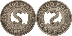 Us Coins - United States, Colorado Springs Transit Company, Token