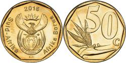 World Coins - Coin, South Africa, 50 Cents, 2016, , Bronze Plated Steel
