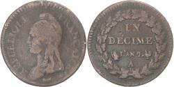 World Coins - Coin, France, Dupré, Decime, AN 7, Paris, , Copper, Gadoury:187
