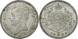 World Coins - Belgium, Albert I, 20 Francs, 1934, Brussels, Silver,