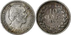World Coins - Netherlands, William III, 10 Cents, 1890, Silver, , KM:80