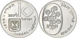 World Coins - Israel, 10 Lirot, 1974, Silver, , KM:76.1