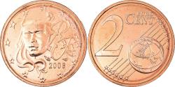 World Coins - France, 2 Euro Cent, 2008, BU, , Copper