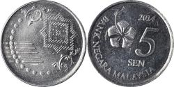 World Coins - Coin, Malaysia, 5 Sen, 2014