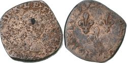 World Coins - France, Henri III, Double Tournois, 1579, Copper, , Gadoury:455