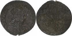 World Coins - France, Louis XIV, Liard de France, 1655, Corbeil, Copper,