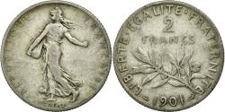 World Coins - Coin, France, Semeuse, 2 Francs, 1901, , Silver, KM:845.1, Gadoury:532