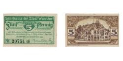 World Coins - Banknote, Germany, Wunstorf Stadt, 5 Pfennig, Batiment, 1922, 1922-04-01