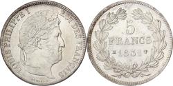 World Coins - France, Louis Philippe I, 5 Francs, 1831, Marseille, Incuse edge, Silver