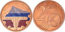 World Coins - Slovakia, 2 Euro Cent, 2009, Kremnica, Colourized, , Copper Plated Steel