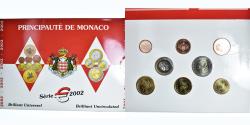 World Coins - Monaco, 1 Cent to 2 Euro, Rainier III, 2002, BU, , Bi-Metallic