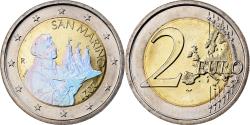 World Coins - San Marino, 2 Euro, Colourized, 2021, Bi-Metallic,