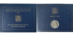 World Coins - Vatican, Pape François, 2 Euro, 25ème anniversaire de la chute du mur, 2014