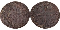 World Coins - Coin, France, Louis XIII, Faux douzain Huguenot, Surfrappe sur Double tournois