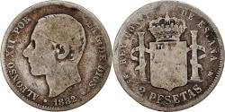 World Coins - Coin, Spain, Alfonso XII, 2 Pesetas, 1882, Madrid, , Silver, KM:678.2