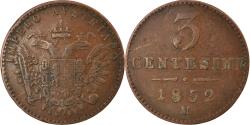 World Coins - Coin, ITALIAN STATES, LOMBARDY-VENETIA, 3 Centesimi, 1852, Milan,