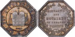 World Coins - France, Token, Notaires de l'Arrondissement d'Amiens, 1854, Silver,