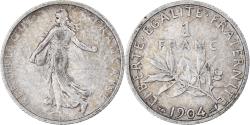 World Coins - Coin, France, Semeuse, Franc, 1904, Paris, , Silver, KM:844.1