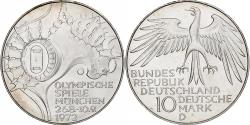 World Coins - Coin, GERMANY - FEDERAL REPUBLIC, 10 Mark, 1972, Munich, BE, , Silver