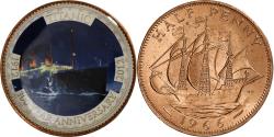 World Coins - Great Britain, Elizabeth II, 1/2 Penny, Titanic, 100 Years Anniversary, 1966