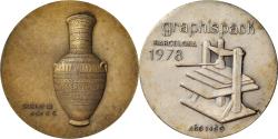 World Coins - Spain, Medal, Siglo, Graphispack, Barcelona, Arts & Culture, 1978,