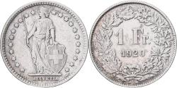 World Coins - Coin, Switzerland, Franc, 1920, Bern, , Silver, KM:24