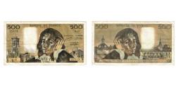 World Coins - France, 500 Francs, Pascal, 1974, Q.43, VF(20-25), Fayette:71.11, KM:156b
