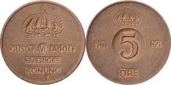 World Coins - Sweden, Gustaf VI, 5 Öre, 1965, Bronze, , KM:822