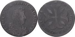 World Coins - Monaco, Louis I, 3 Sols, Pezetta, 1693, Monaco, Billon, , Gadoury:MC49