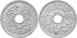 World Coins - France, 10 Centimes, Lindauer, 1945, Beaumont - Le Roger, Zinc,