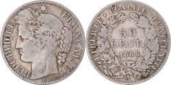 World Coins - Coin, France, Cérès, 50 Centimes, 1888, Paris, , Silver, KM:834.1