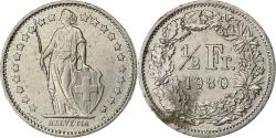 World Coins - Switzerland, 1/2 Franc, 1980, Bern, Copper-nickel, , KM:23a.1