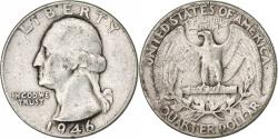 Us Coins - United States, Washington Quarter, 1946, Philadelphia, Silver,