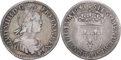 World Coins - France, Louis XIV, 1/12 Ecu à la mèche courte, 1645, Paris, Silver,
