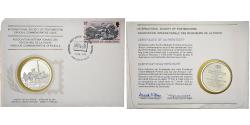 World Coins - Guernsey, Medal + stamp, International Society of Postmasters, 1978, Silver