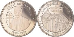 World Coins - France, Medal, Collection Panthéon, Jean Moulin, Politics, Society, War