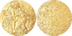 World Coins - France, Medal, Peinture, Van Gogh, Pieta, Arts & Culture, , Gilt Bronze