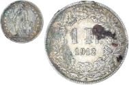 World Coins - Coin, Switzerland, Franc, 1912, Bern, , Silver, KM:24