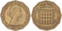World Coins - Coin, Great Britain, 3 Pence, 1954