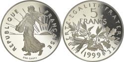 World Coins - Coin, France, Semeuse, 5 Francs, 1999, Paris, Proof, , Nickel Clad
