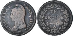 World Coins - France, Dupré, 1 Décime, Uncertain date, Paris, , Copper, Gadoury:187