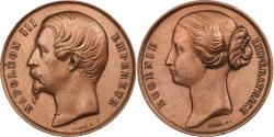 World Coins - France, Medal, Napoleon III and Eugenie, Copper, Caqué,