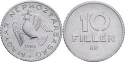 World Coins - Hungary, 10 Filler, 1951, Budapest, Aluminum, , KM:547
