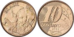 World Coins - Brazil, 10 Centavos, 2011, Bronze Plated Steel, , KM:649.2