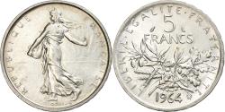 World Coins - France, Semeuse, 5 Francs, 1964, Paris, , Silver, Gadoury:770